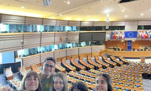 The winners of the What Does Europe Mean to You? 2024 award visit Brussels