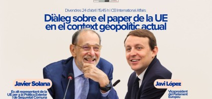 Diálogo sobre el papel de la UE en el contexto geopolítico actual con Javier Solana y Javi López