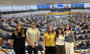 The winners of the What Does Europe Mean to You? 2024 award visit Brussels