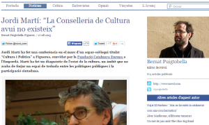 Sopar-col·loqui sobre ciutat i cultura amb Jordi Martí