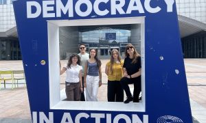 The winners of the What Does Europe Mean to You? 2024 award visit Brussels