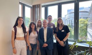 The winners of the What Does Europe Mean to You? 2024 award visit Brussels